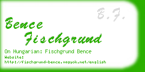 bence fischgrund business card